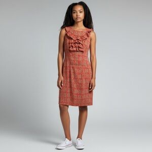 Banana Republic Red and Gray Sleeveless Dress